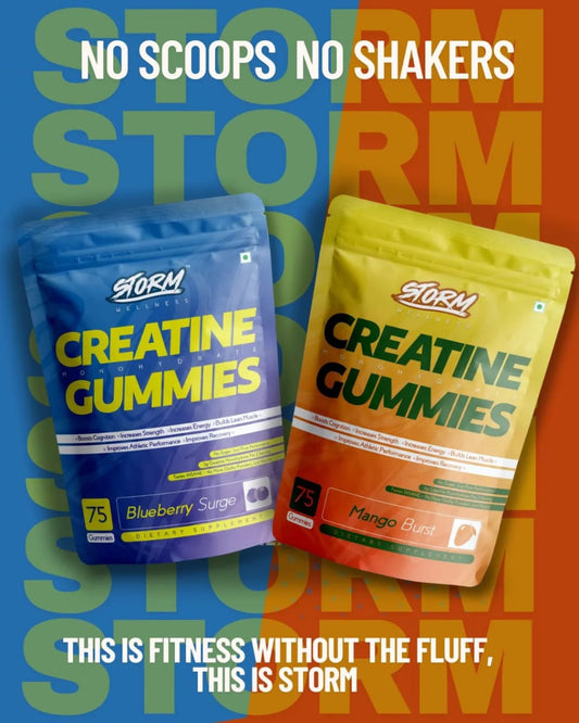 Storm Creatine Gummies — 100% Vegan | 3g Creatine | Combo Pack| Sugar-Free