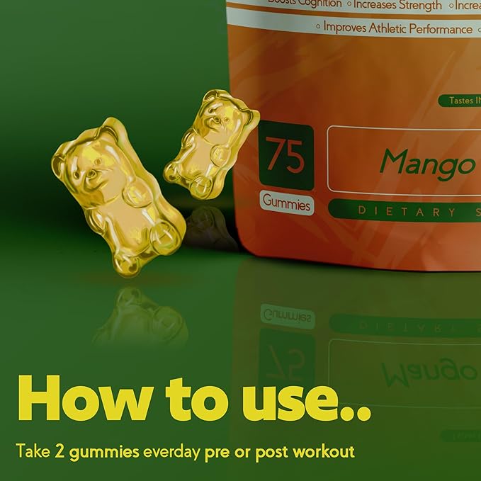 Storm Creatine Gummies — 100% Vegan | 3g Creatine | Mango Flavour | Sugar-Free | 75 Gummies