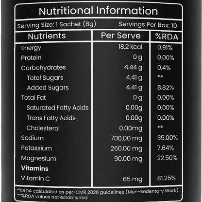 Storm Hydrate Electrolyte Powder Sachets - Salted Lemon | 700mg Sodium 260mg Potassium 90mg Magnesium | Rapid Hydration Drink Mix for Workout, Gym & Summer Heat | 10 Sachets x 8g
